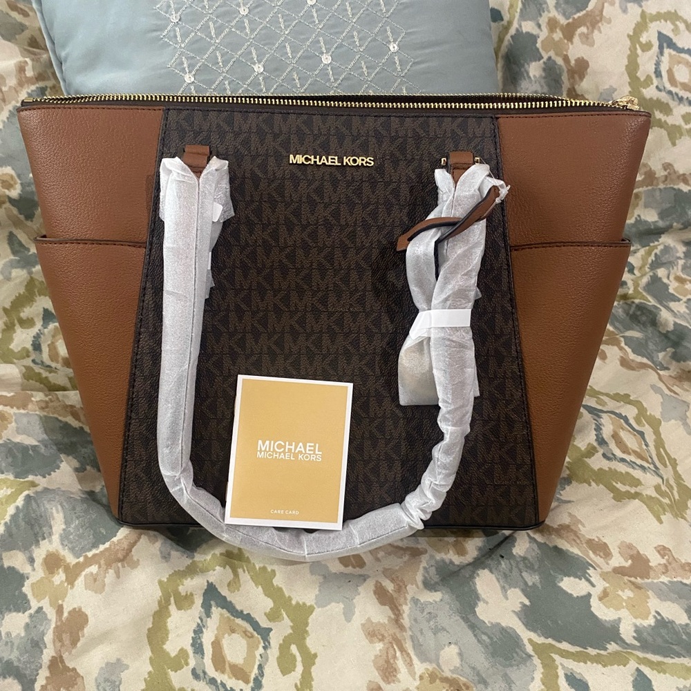 Michael Kors Brown and Black Women's Bag Charlotte Tote
